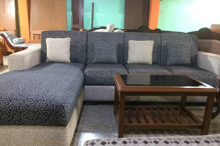 Sapphire Contemporary Textured L-Sectional Sofa